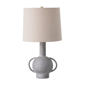 Grey terracotta table lamp