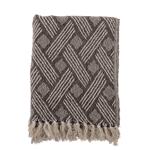 Woven recycled cotton throw