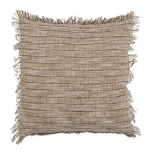 Load image into Gallery viewer, Natural jute and cotton cushion 45cm