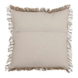 Natural jute and cotton cushion 45cm