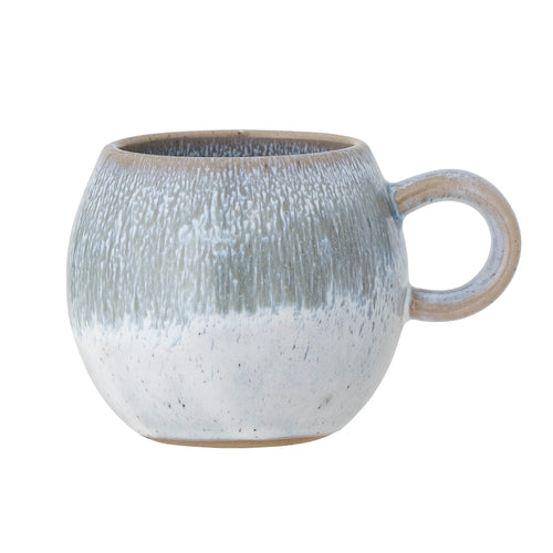 Blue stoneware cup