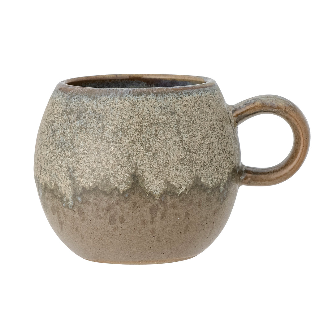 Brown stoneware cup