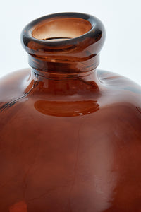 Glossy brown vase