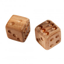 Load image into Gallery viewer, Teak &#39;jade&#39; wooden dice set