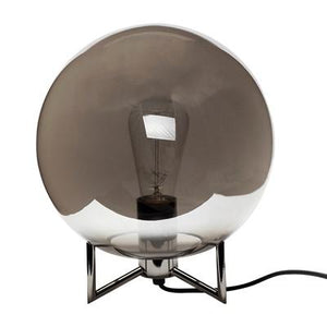 Smoke grey table lamp 26x30