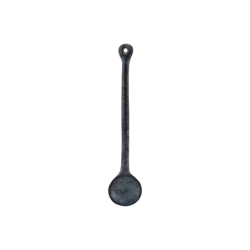 Black stoneware spoon