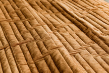 Load image into Gallery viewer, Yellow velvet quilted bedspread 240x260