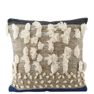 Blue bobble ethnic cushion 50x50