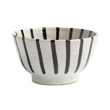 Load image into Gallery viewer, Black &amp; white striped bowl