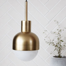Load image into Gallery viewer, &#39;Glow&#39; brass pendant light 13.5x14