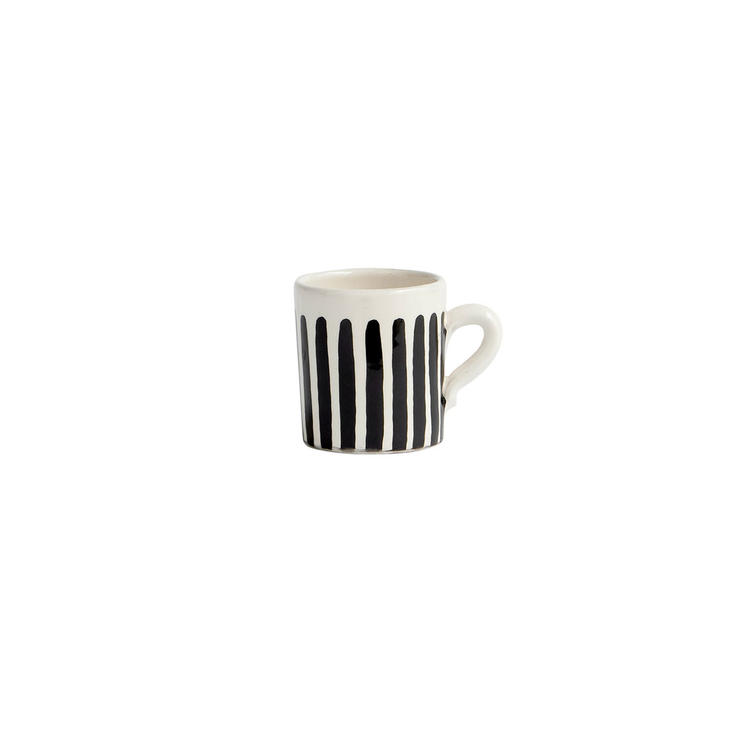 Black&white small striped mug