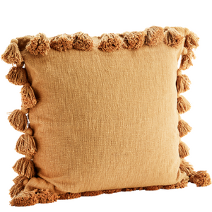 Orange cotton cushion cover 65x65