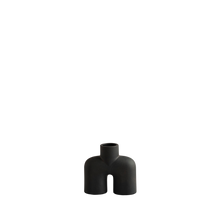 Load image into Gallery viewer, Sculptured dark brown vase mini