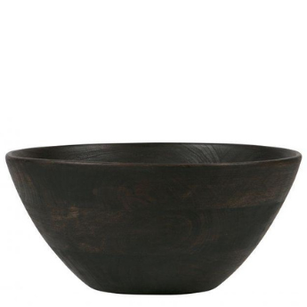 Dark mango wood bowl 25cm