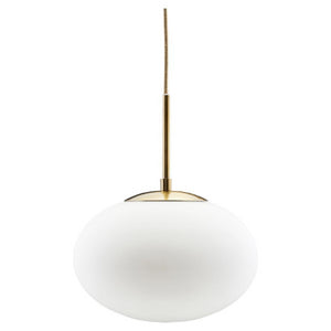 White opal pendant light 30x35