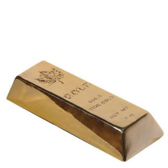 Gold bar paperweight