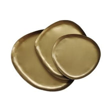 Load image into Gallery viewer, Gold round set of 2 plates/trays- photo from other product