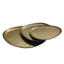 Load image into Gallery viewer, Gold round set of 2 plates/trays- photo from other product