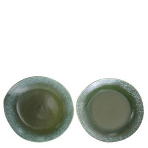 70s ceramics green dinner plates (set of 2) by HKliving