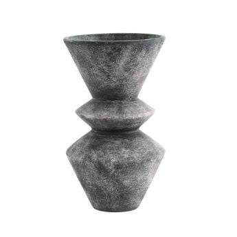 Dark terracotta vase 25cm