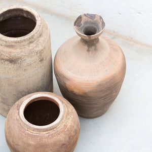 Sand coloured tall pot