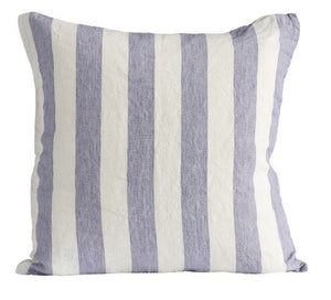 Lavender linen striped cushion cover 50x50