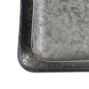 Metal decorative trays set of two