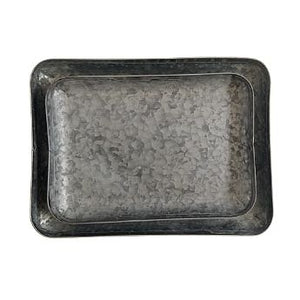 Metal decorative trays set of two