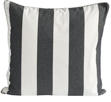 Load image into Gallery viewer, Black and white striped cushion cover 60x60