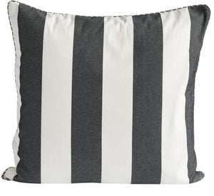 Black and white striped cushion cover 60x60