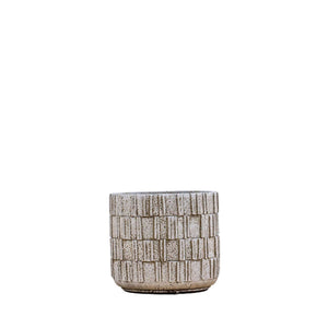 Light brown textured planter