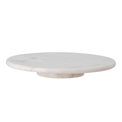White marble turntable cake stand