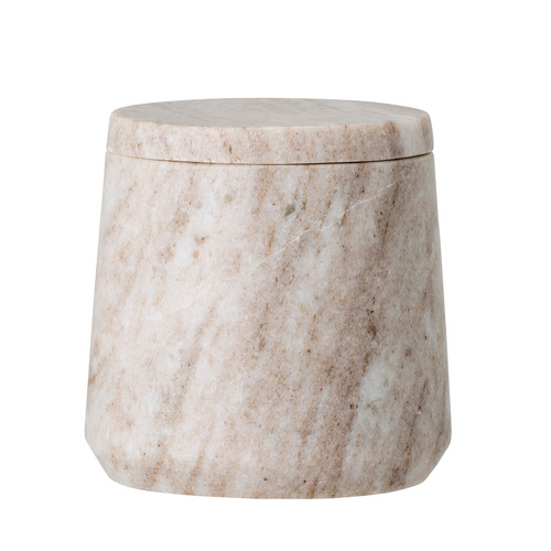 Marble felica lidded jar