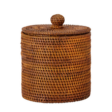 Load image into Gallery viewer, Brown rattan lidded jacko box
