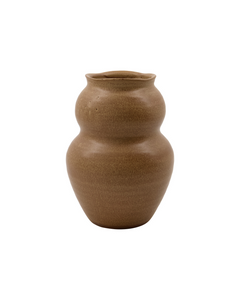 Organic camel coloured vase