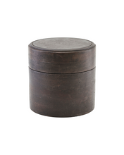 Load image into Gallery viewer, Dark mango wood lidded storage pot
