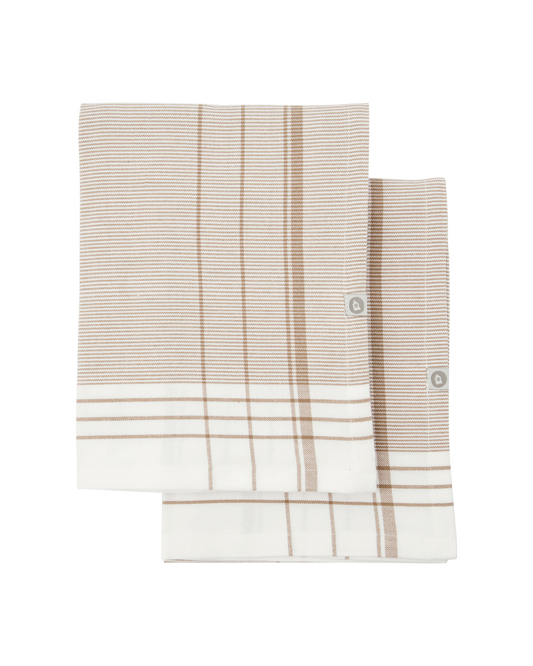 Brown striped set of 2 tea towels
