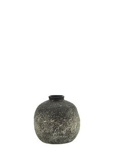 Black and grey terracotta vase