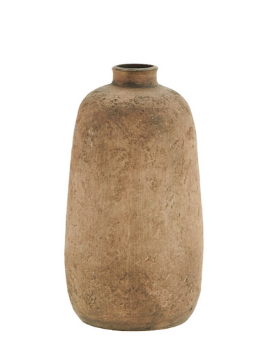 Washed dark nude terracotta vase