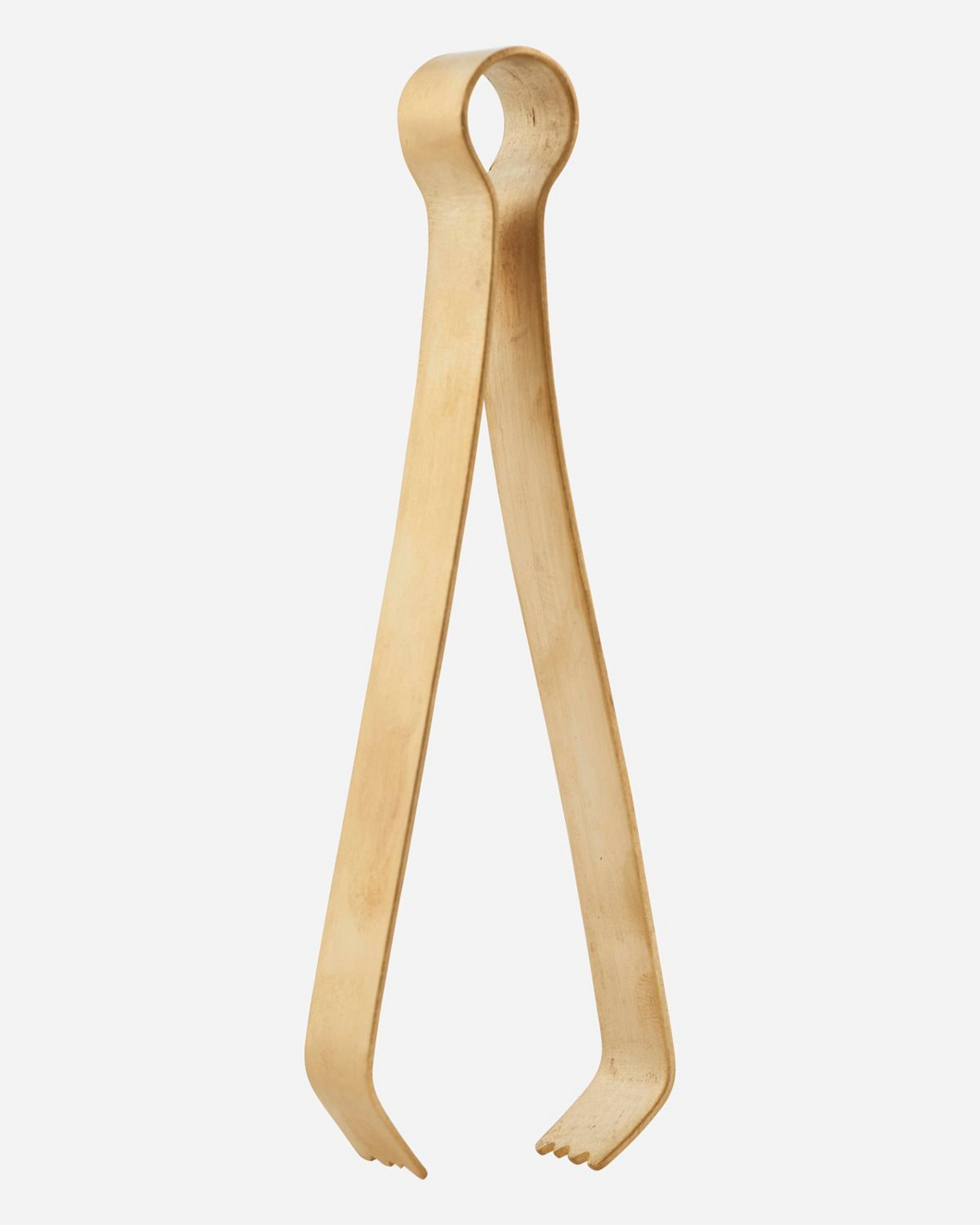 Brass finished ice tongs
