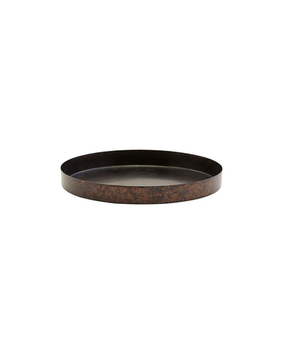 Matte black iron tray small