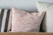 Load image into Gallery viewer, Red cotton slub woven cushion 50x50