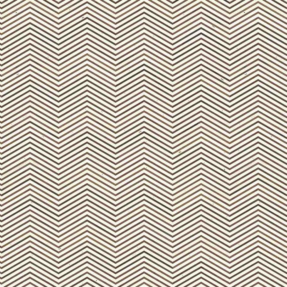'Teak on chevron' wallpaper