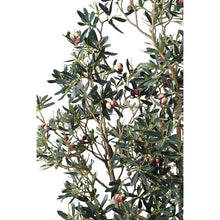 Load image into Gallery viewer, Artificial olive tree in black pot