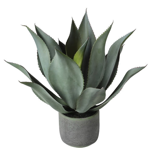 Large artificial aloe vera in clay pot