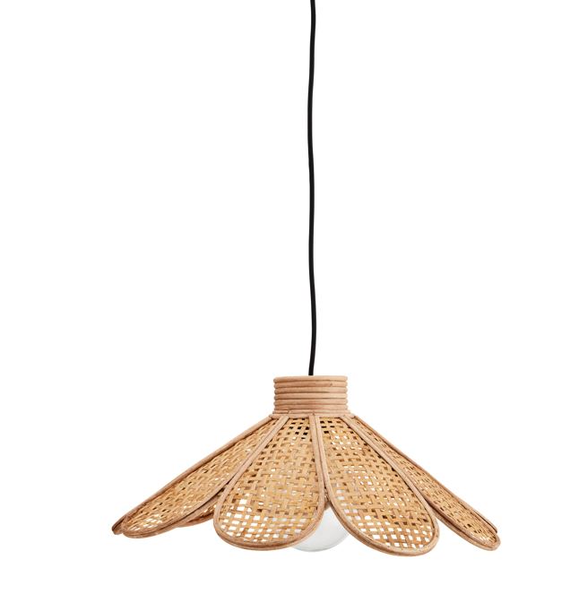 Rattan flower shaped pendant ceiling lampshade
