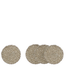 Load image into Gallery viewer, Set of 4 jute coasters