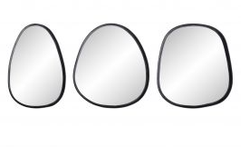 Set of three misshapen mirrors