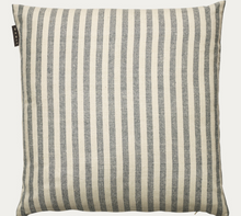 Load image into Gallery viewer, Cream and charcoal striped cushion cover 50 x 50 cm