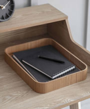 Load image into Gallery viewer, Wooden desk tidy in-tray